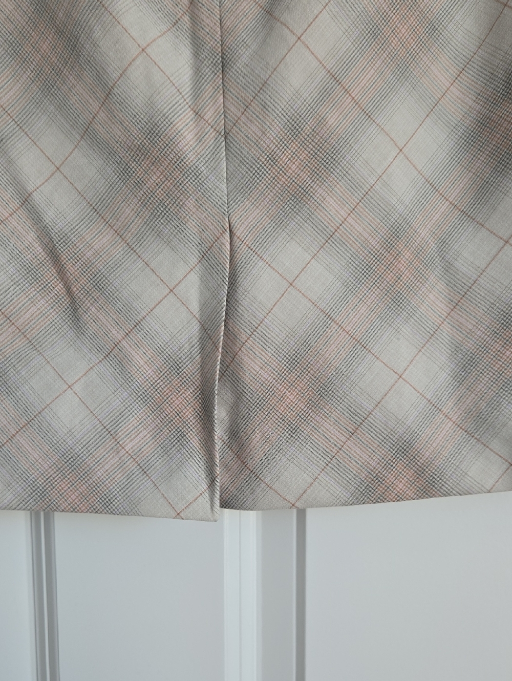 The Limited Plaid Mini Skirt in Light Gray and Blush - Picture 4 of 7